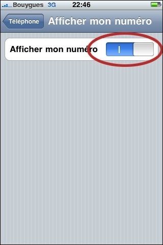 configurer l iphone pour appeler en masque 1