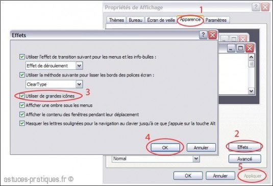 des grandes icones sur windows xp 1
