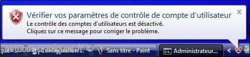 desactiver le controle de compte utilisateur uac sur vista 3