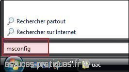 desactiver le controle de compte utilisateur uac sur vista 0