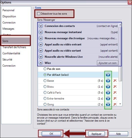 enlever le son sur windows live messenger 2009 1 enlever le son sur windows live messenger 2009 1