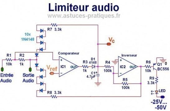 limiteur de puissance audio schema simple 3