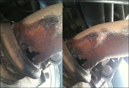 comment reparer un pot d'echappement troué