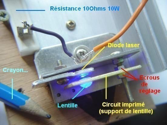 construction de laser bleu 1000mw 1w pas cher 13