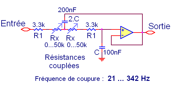 filtre actif passe bas pour caisson de basse 7