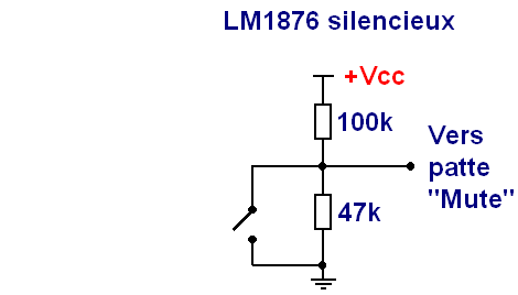 fonction silencieux mute de l ampli lm1876 3 fonction silencieux mute de l ampli lm1876 3