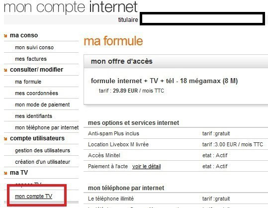 trouver ses identifiants tv orange 2