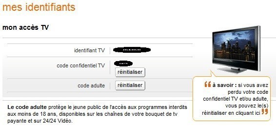 trouver ses identifiants tv orange 3