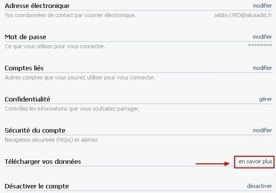 sauvegarder ses donnees de profil facebook 1