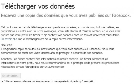 sauvegarder ses donnees de profil facebook 4