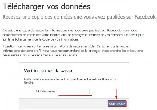 sauvegarder ses donnees de profil facebook 7