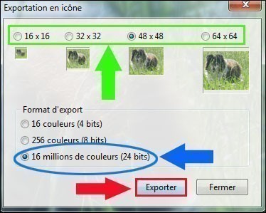 transformer une image en icone avec photofiltre 2