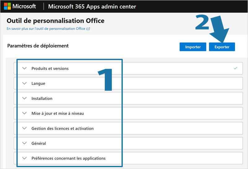 Création du fichier de configuration pour l'installation automatique d'office