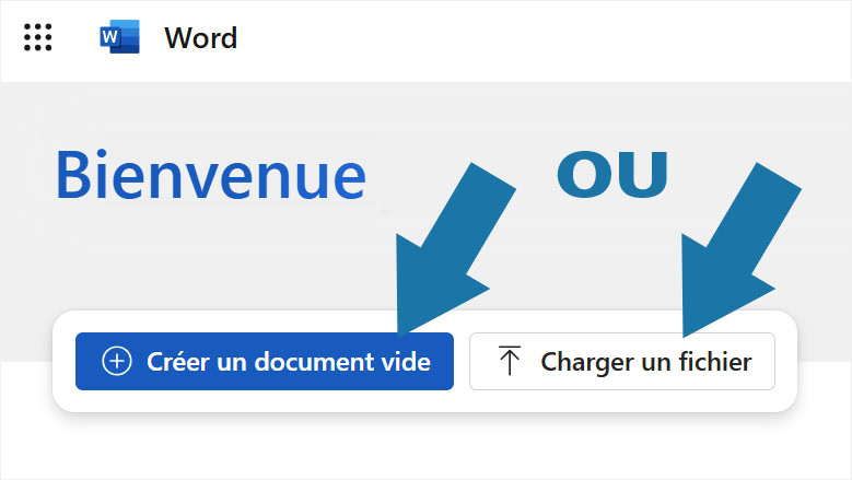 Créer ou ouvrir un fichier sur Word en ligne via Cloud Microsoft