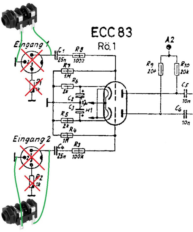 adaptation din jack entrée ampli echolette m40 adaptation din jack entrée ampli echolette m40