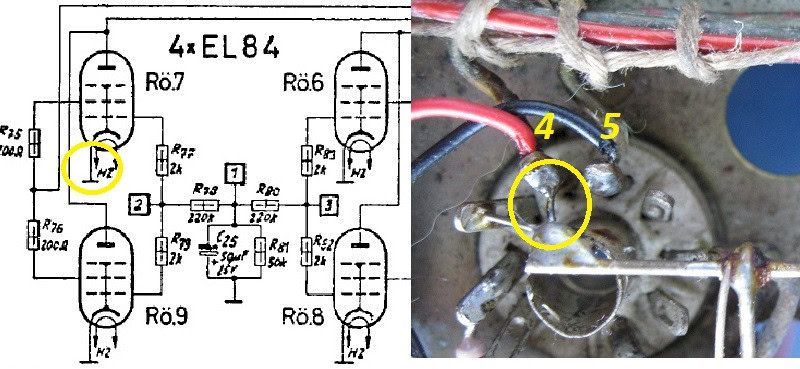 heater el84 ground echolette heater el84 ground echolette