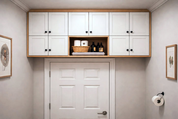 Gagner de la place au-dessus de la porte des WC