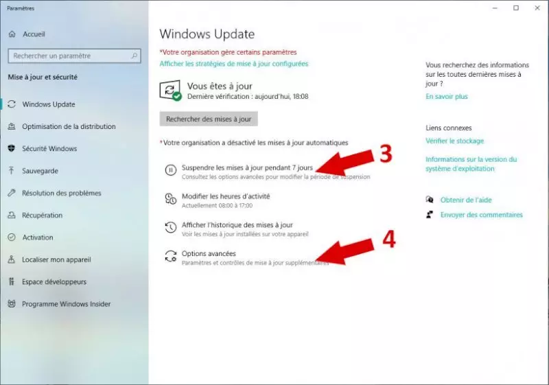 options avancees pour desactiver mises a jour windows 10 Comment désactiver les mises à jour Windows 10