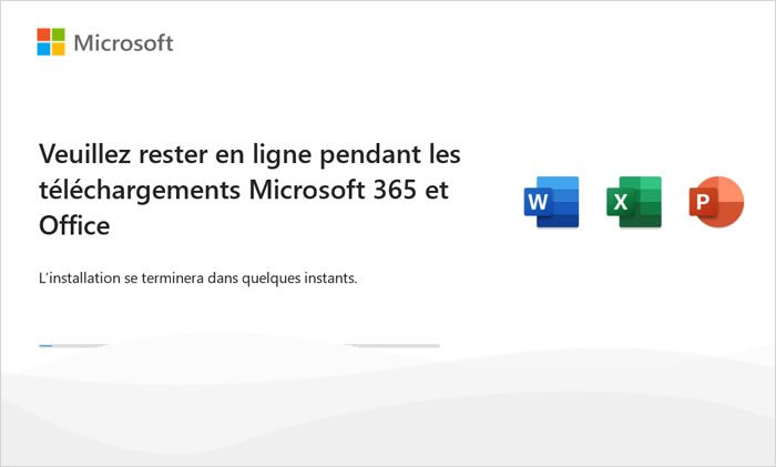 Installation en cours d'office gratuit depuis le terminal