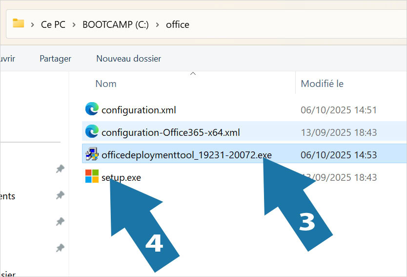 Lancer et installer office deployment tool