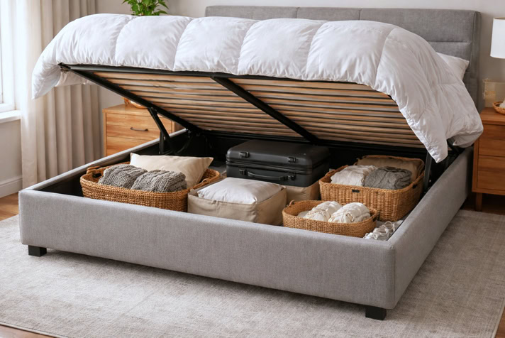 Lit coffre pour gagner de la place en rangement