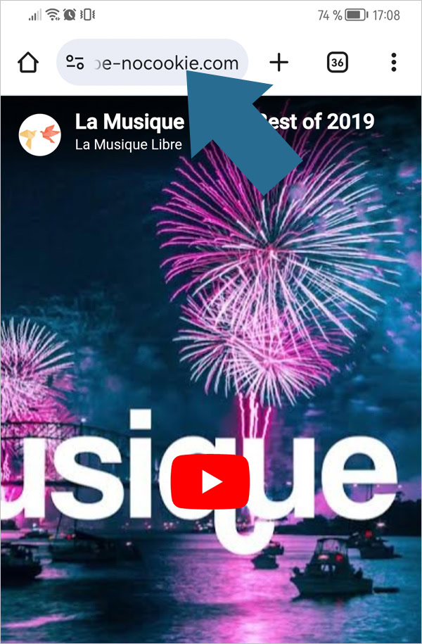 Lecture d'une vidéo sans pub gratuitement sur YouTube et sur navigateur mobile