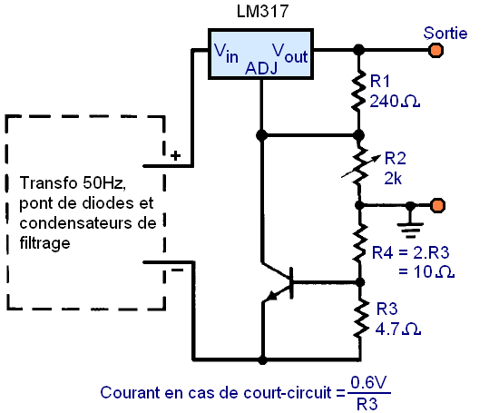 Régulateur de tension LM317 : montages - Astuces Pratiques fuel gauge wiring diagram r1 